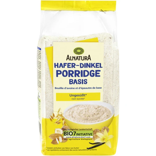 Bio Hafer-Dinkel Porridge Basis 500G 1 Bio Hafer-Dinkel Porridge Basis 500G