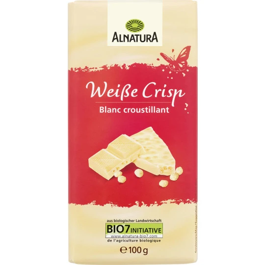 Bio Weiße Crisp Schokolade 100G 1 Bio Weiße Crisp Schokolade 100G